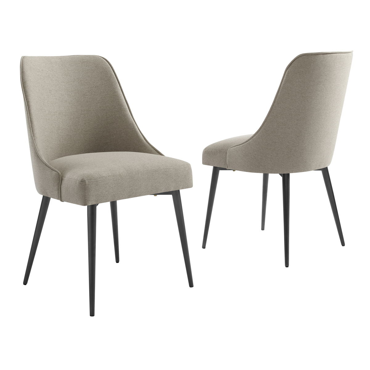 Olson - Side Chair Khaki (Set of 2) - Pearl Silver