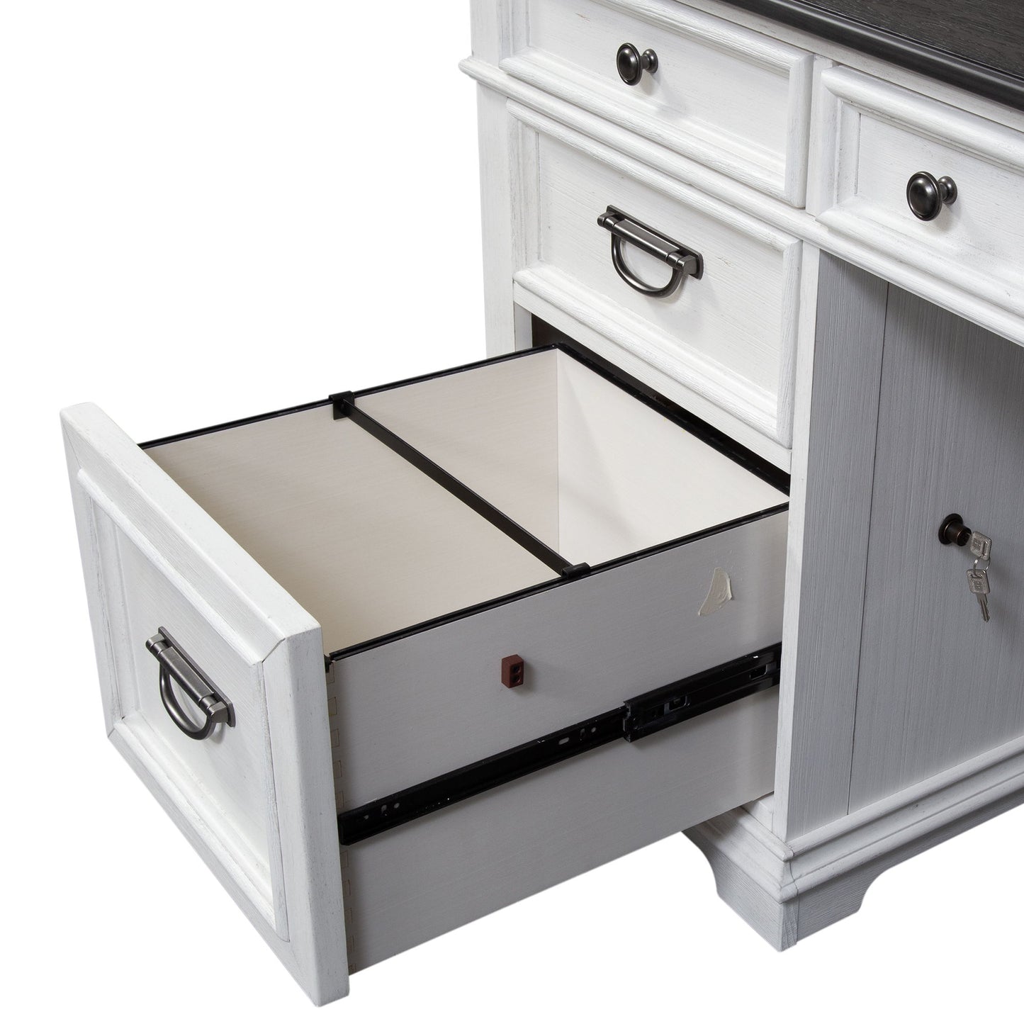 Allyson Park - L Shaped Desk Set With Hutch - White