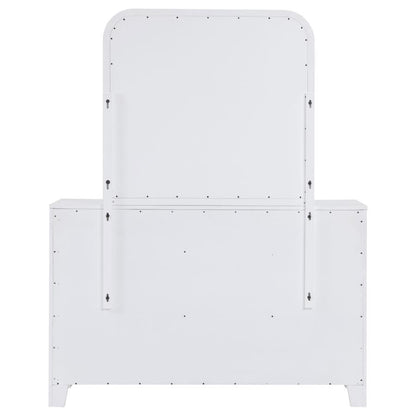 Anastasia - 6-Drawer Dresser With Mirror - Pearl White