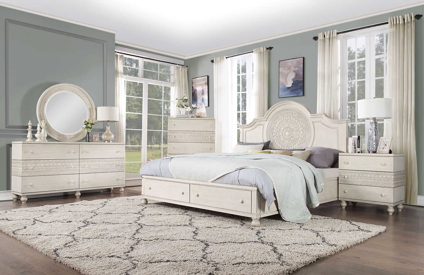 Roselyne - Dresser - Antique White Finish