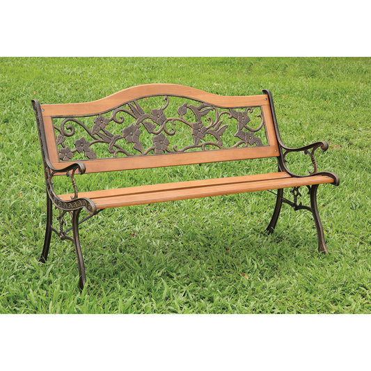 Alba - Patio Wooden Bench - Antique Oak