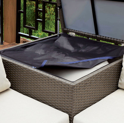Davina - Patio 3 Piece Set Storage - Brown / Beige