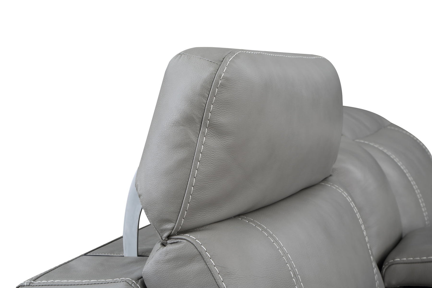 Alpine - Leather Dual Power Recliner - Gray