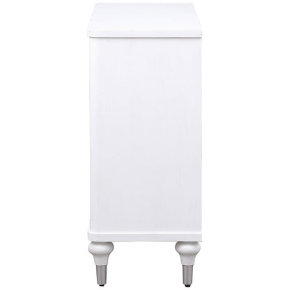 Cardella - 2 Door Mandala Accent Cabinet - Distressed White