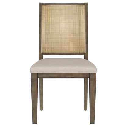 Matisse - Woven Rattan Back Dining Side Chair Brown (Set of 2) - Light Brown