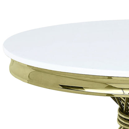 Fallon - Coffee Table With Engineered Stone Top - Gold