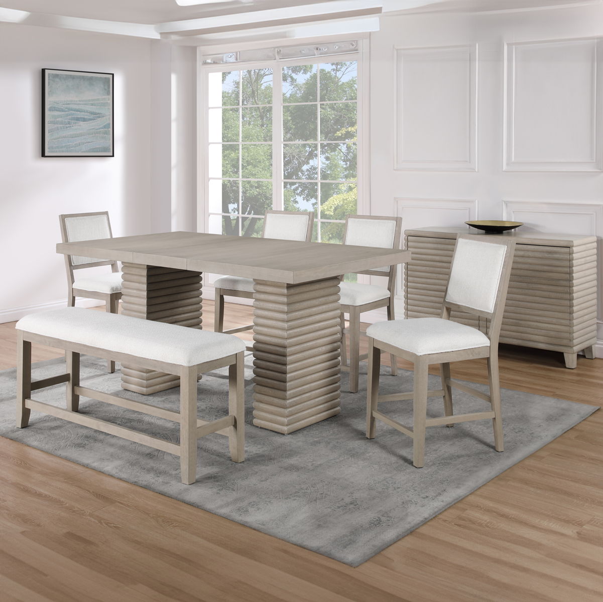 Lily - Counter Bench - Gray