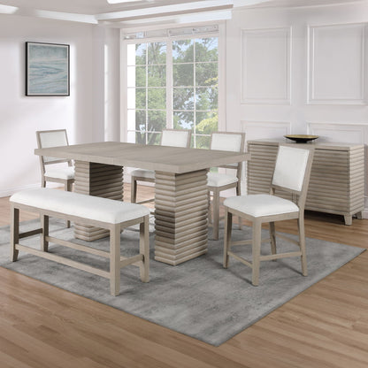 Lily - Counter Bench - Gray