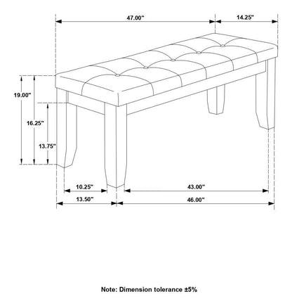 Dalila - Tufted Upholstered Dining Bench