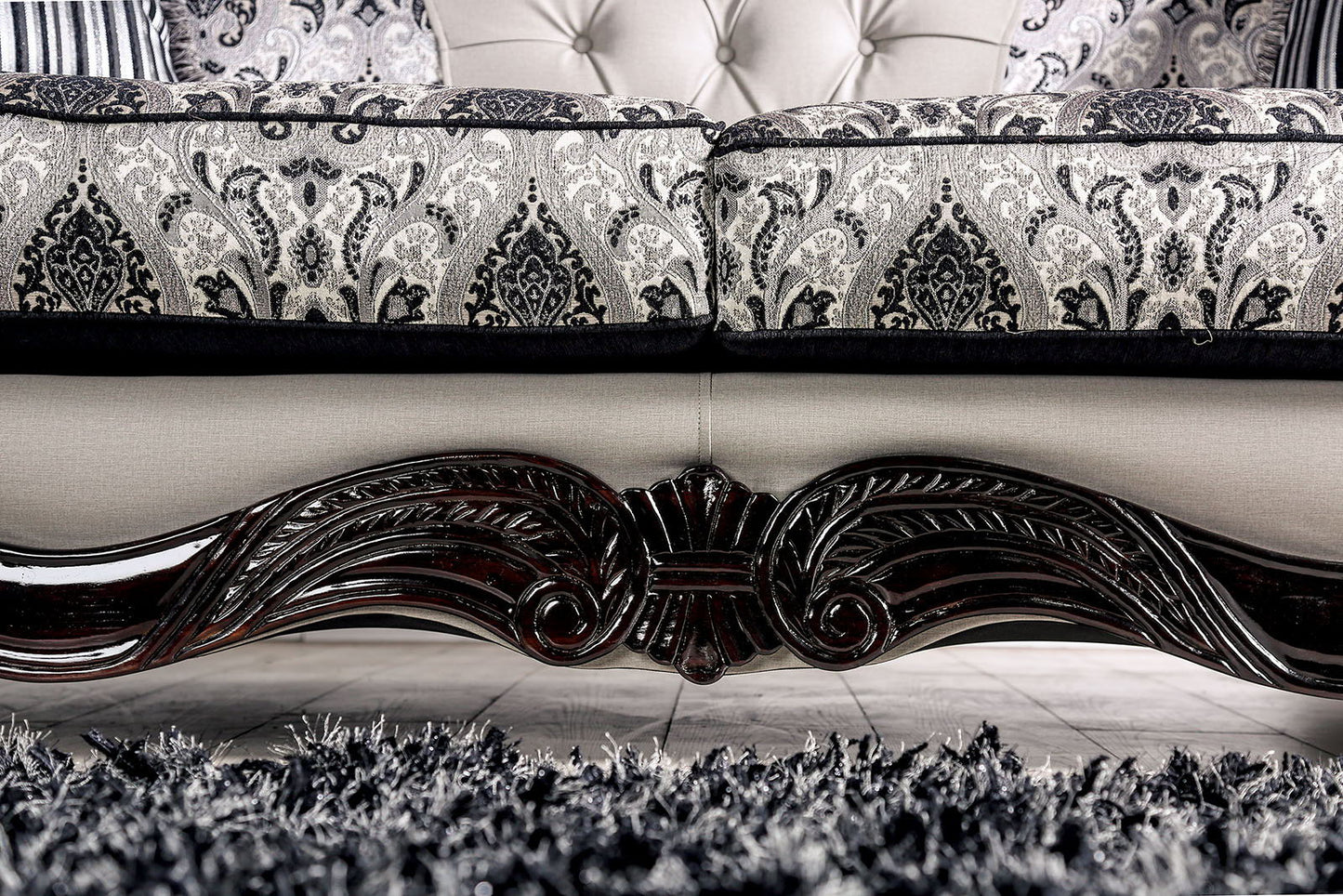 Crespignano - Sofa - Black / Gray