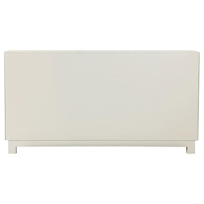 Voula - 4 Door Wood Accent Storage Cabinet - White And Gold