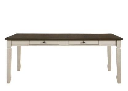Fedele - Dining Table - Weathered Oak & Cream Finish