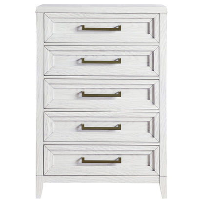 Marielle - 5-Drawer Bedroom Chest - Distressed White