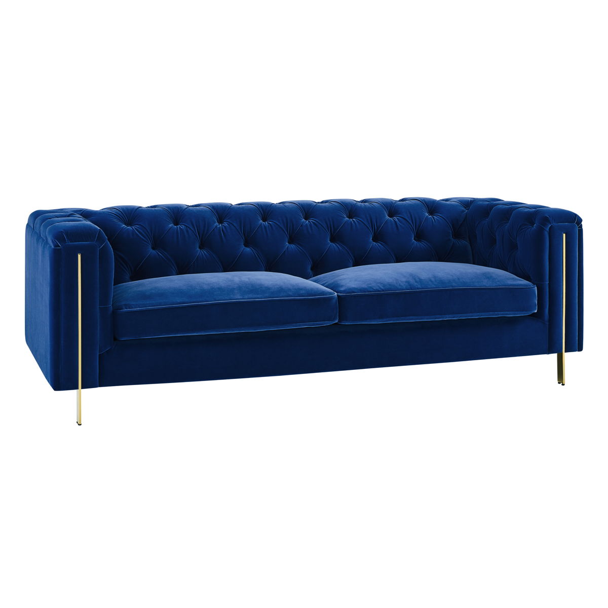 Charlene - Velvet Button Tufted Sofa