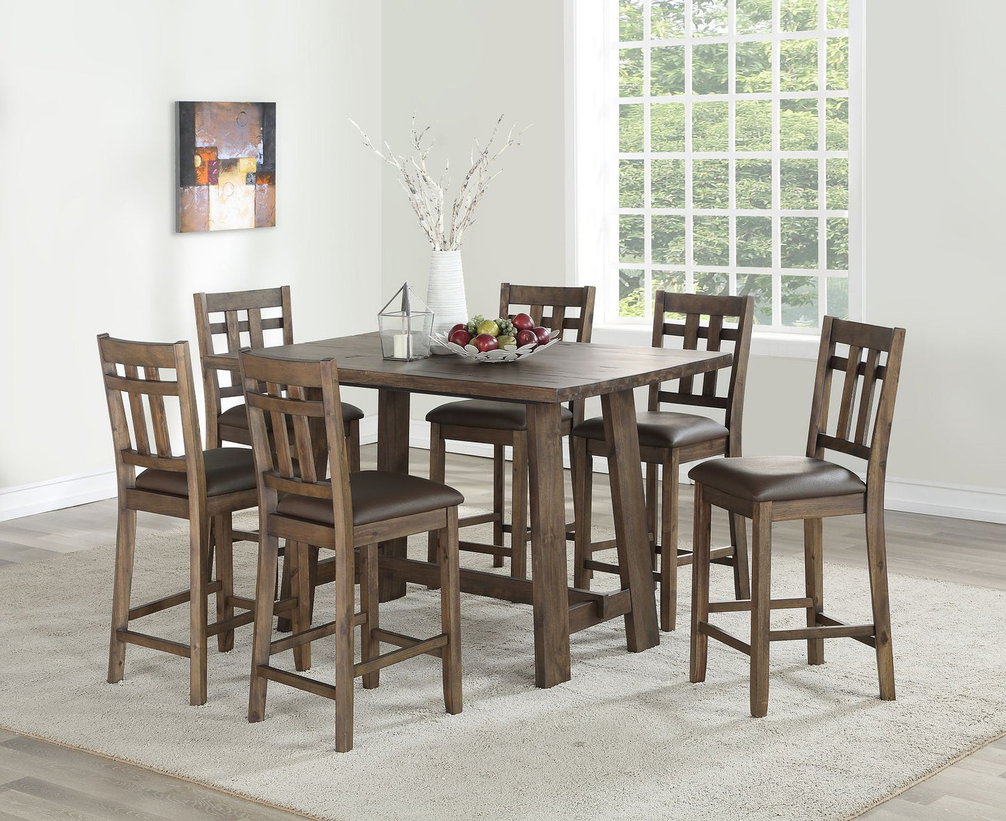 Saranac - Counter Chair (Set of 2) - Dark Brown