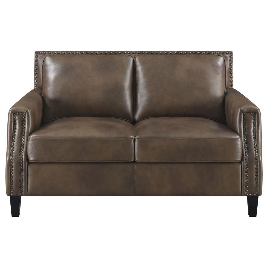 Leaton - Upholstered Recessed Arm Sofa Set