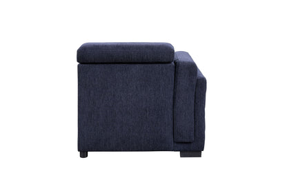 Nekoda - Sectional Sofa - Navy Blue Fabric