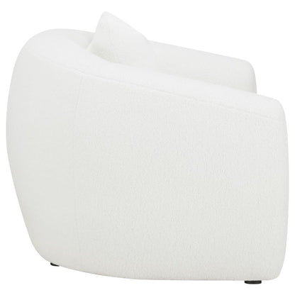 Isabella - Faux Sheepskin Upholstered Accent Chair Natural - Ivory