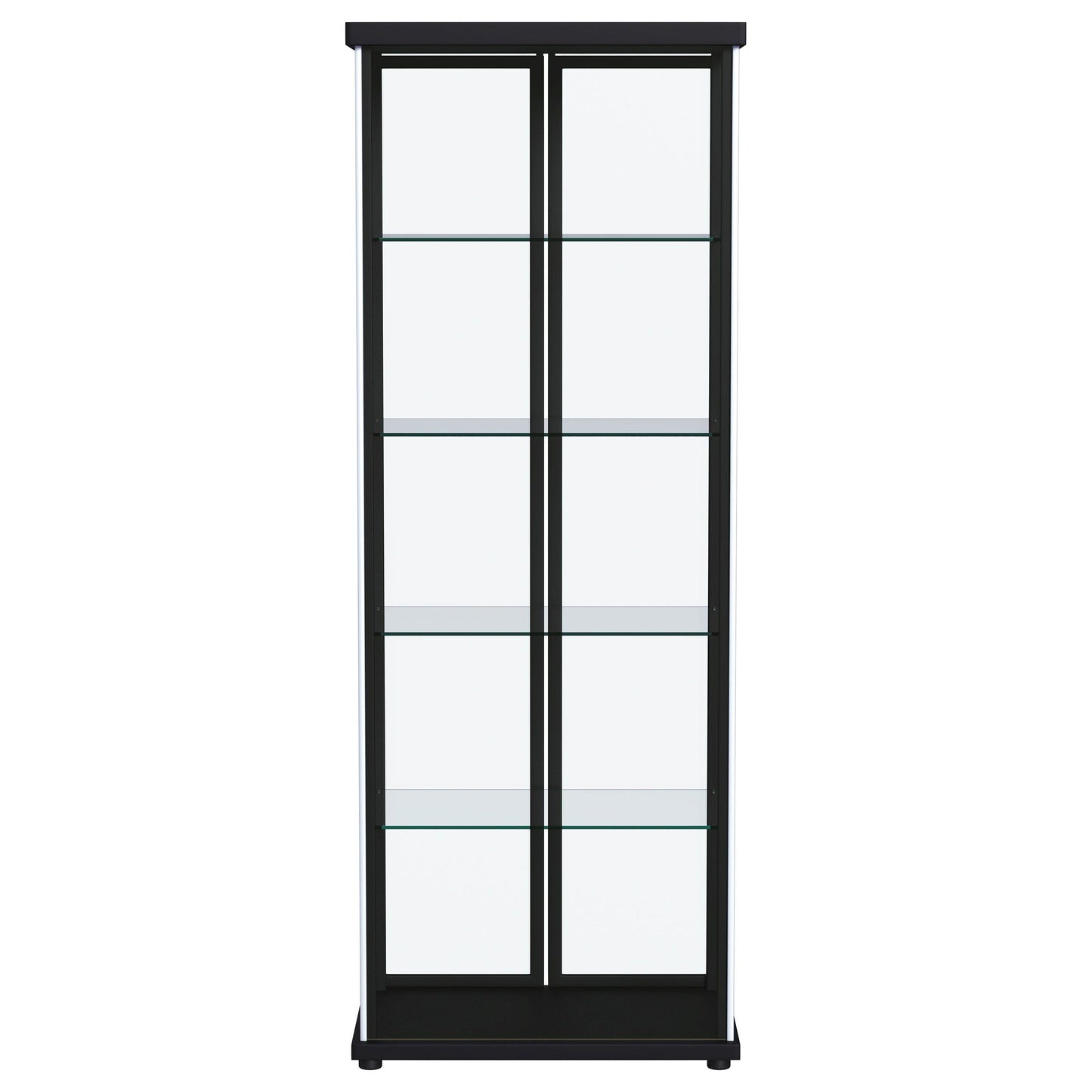 Aero - 5-Shelf Display Curio Cabinet With Led Lighting