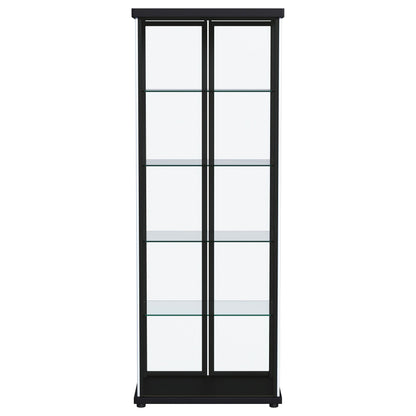 Aero - 5-Shelf Display Curio Cabinet With Led Lighting