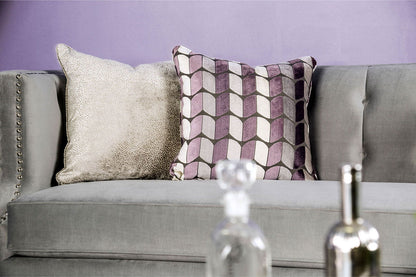 Tegan - Loveseat - Gray / Purple