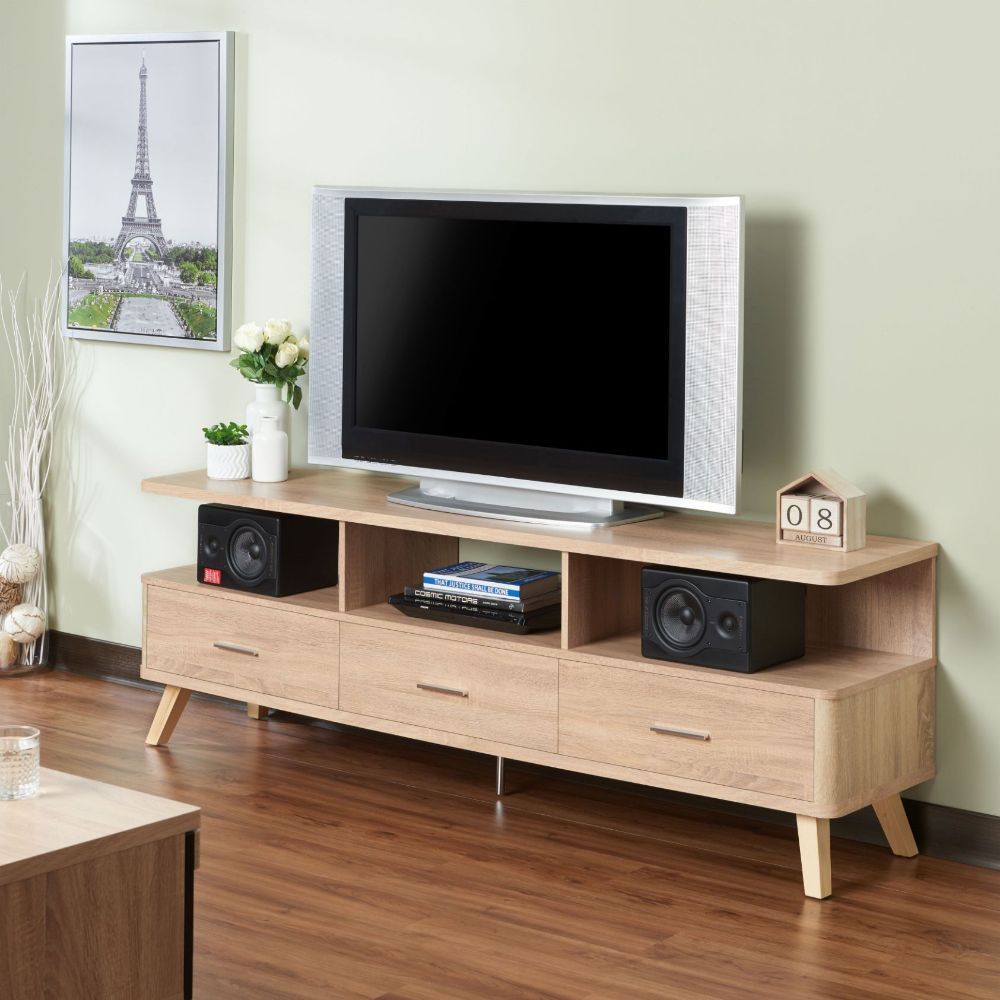 Lakin - TV Stand - Rustic Natural