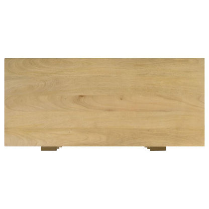 Zamora - 3-Drawer Wood Accent Cabinet With Woven Cane - Natural