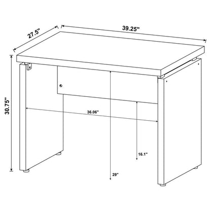 Skylar - Engineered Wood Writing Desk - Cappuccino