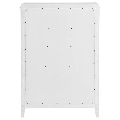 Marielle - 5-Drawer Bedroom Chest - Distressed White