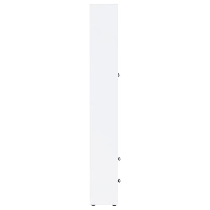 Hawthorne - 4-Shelf Glass Door Tall Cabinet With Drawers
