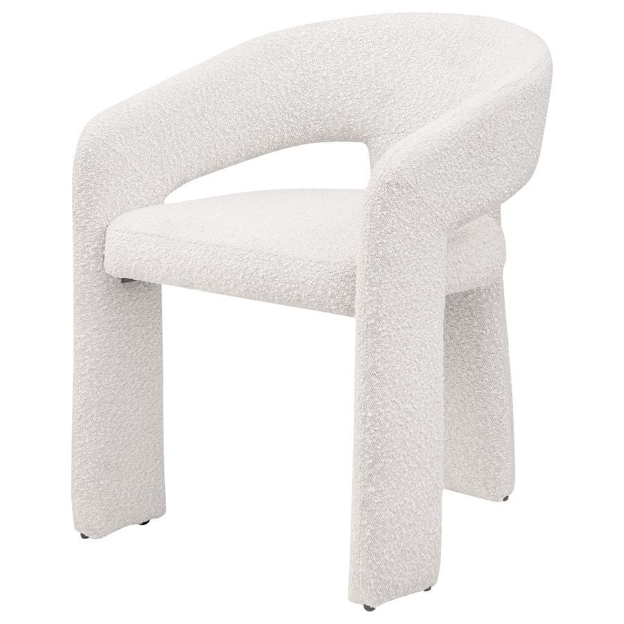 Eudora - Boucle Upholstered Dining Side Chair - Cream