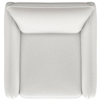 Madia - Upholstered Sloped Arm Swivel Glider Chair - Vanilla