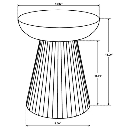 Aureo - Round Solid Wood Accent Side Table - Wild Honey