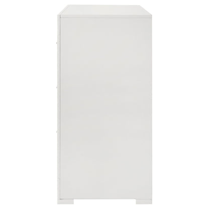 Ives - 6-Drawer Dresser Cabinet - White High Gloss
