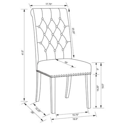 Alana - Fabric Upholstered Dining Side Chair (Set of 2) - Beige
