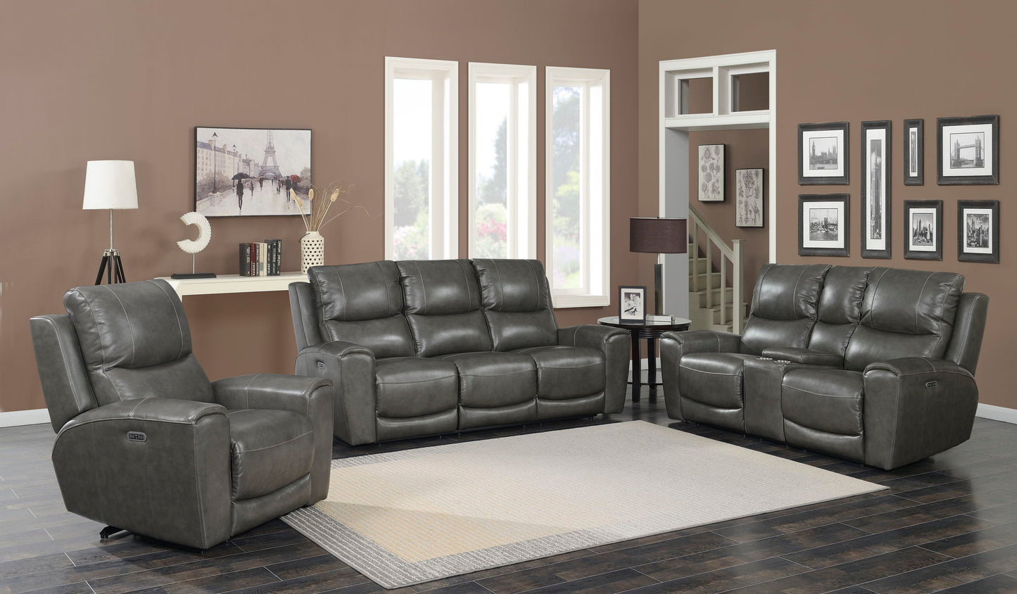 Laurel - Dual Power Console Loveseat