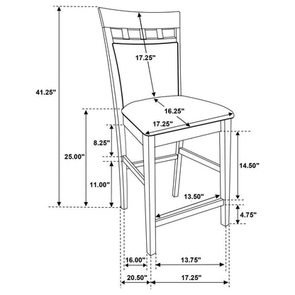 Gabriel - Closed Back Counter Chair (Set of 2) - Cappuccino