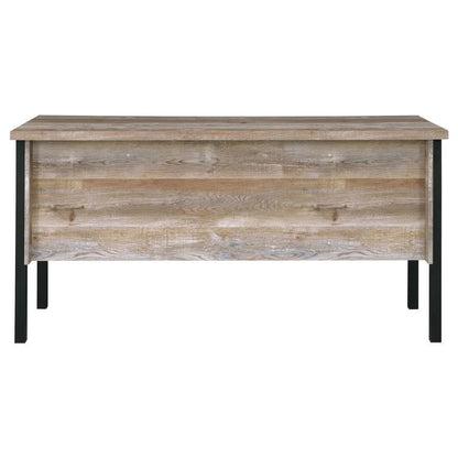 Samson - 4-Drawer Office Computer Desk - Weathered Oak