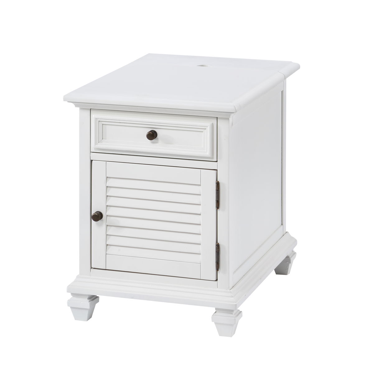 Charlestown - Storage End With USB - White