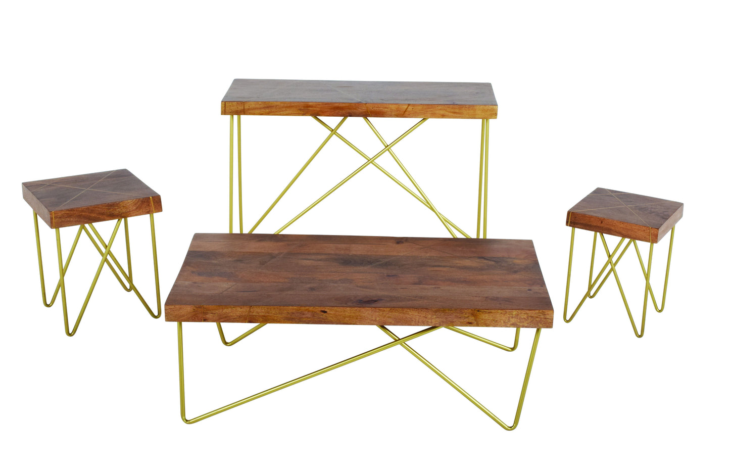 Walter - Brass Inlay Cocktail Table - Brown