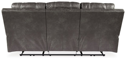 Erlangen - Dark Gray - Pwr Rec Sofa With Adj Headrest