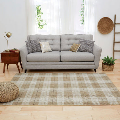 Kendrick - 8' x 10' Plaid Area Rug - Beige