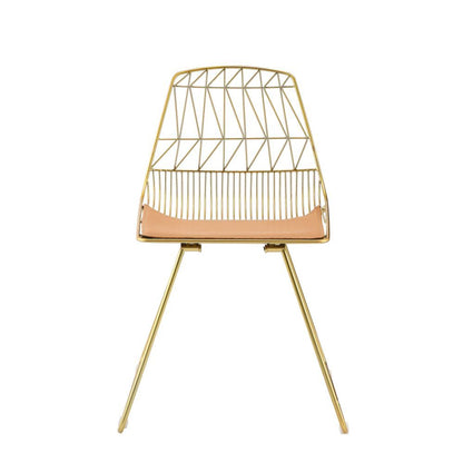 Fantasia - Side Chair (Set of 2) - Whiskey PU & Gold