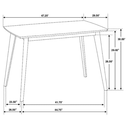 Kersey - 5 Piece Rectangular Dining Table Set - Chestnut