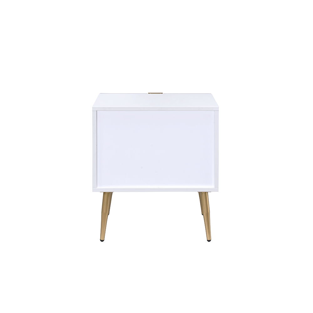 Maisey II - Nightstand - White & Gold