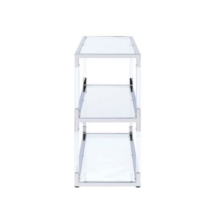 Raegan - TV Stand - Clear Acrylic, Chrome & Clear Glass