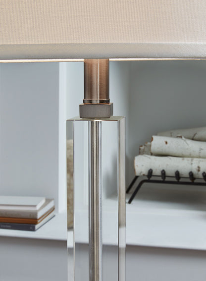 Deccalen - Clear / Silver Finish - Crystal Table Lamp