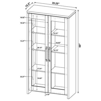 Alejo - 2 Door Engineered Wood Tall Cabinet - Gray Driftwood