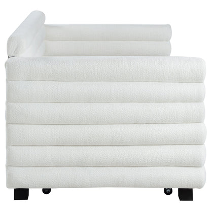 Patricia - Boucle Upholstered Day Bed With Trundle