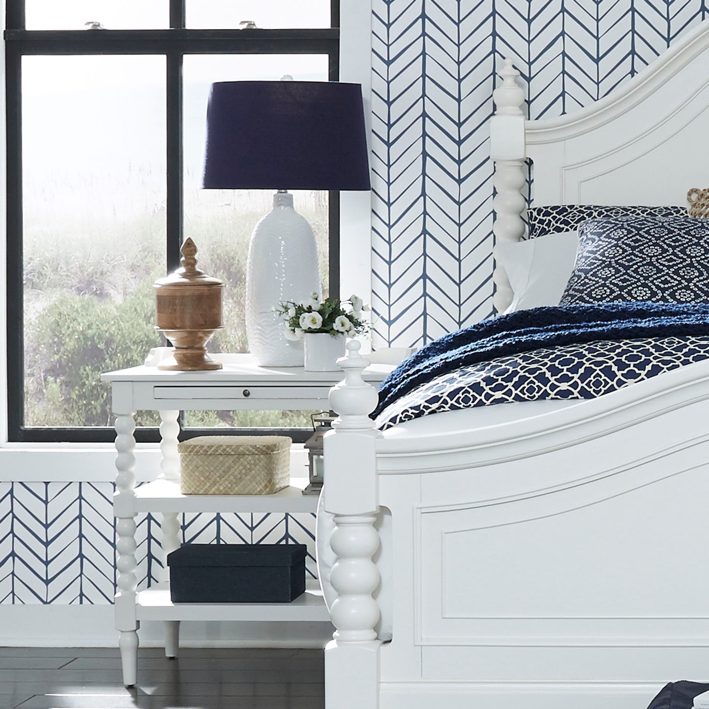Harbor View - Open Nightstand - White